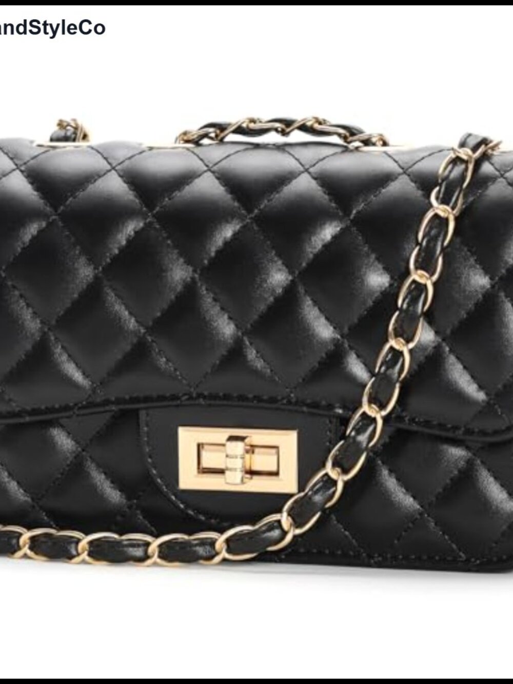 Small Quilted Crossbody Purse PU Leather Chain Strap Satchel